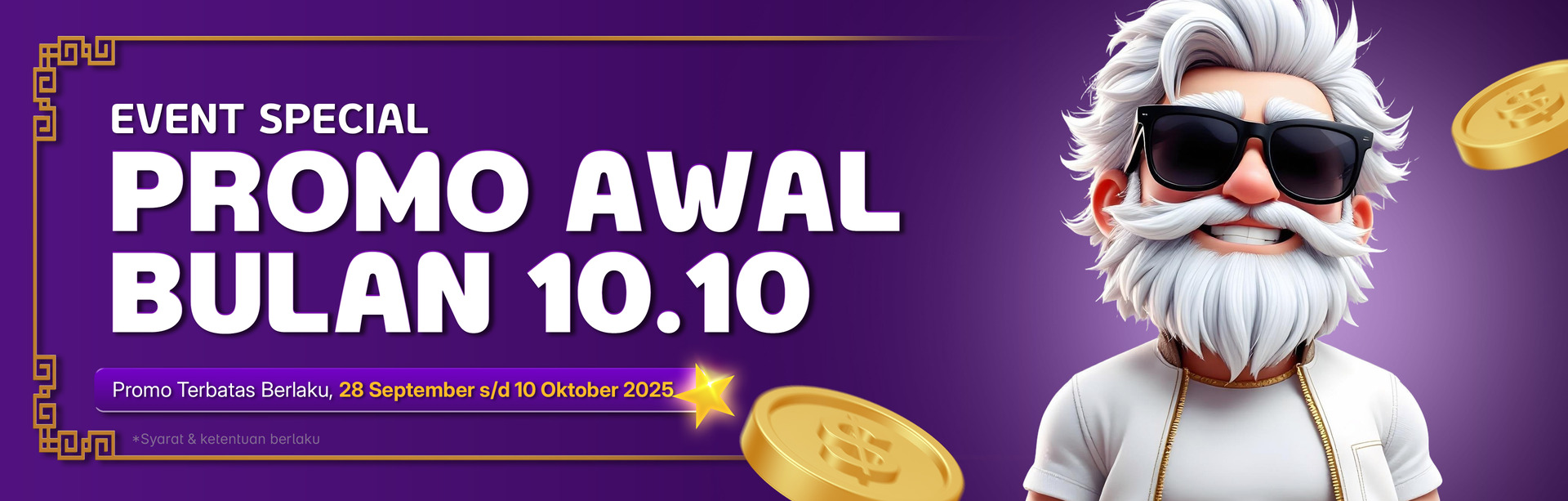 BONUS VIP AWAL AKHIR BULAN 10.10