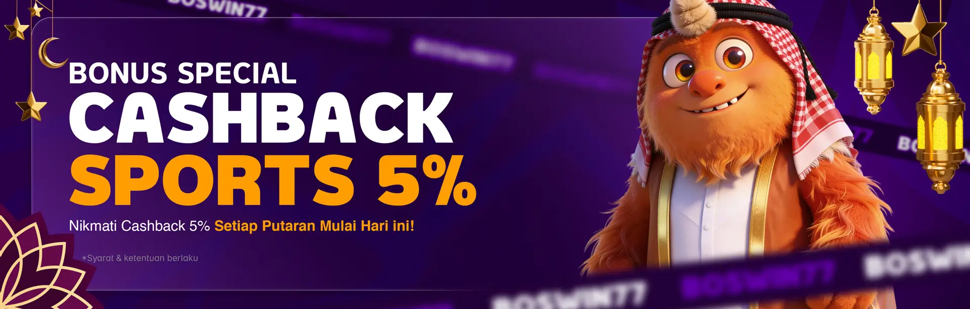 CASHBACK SPORTSBOOK 5%
