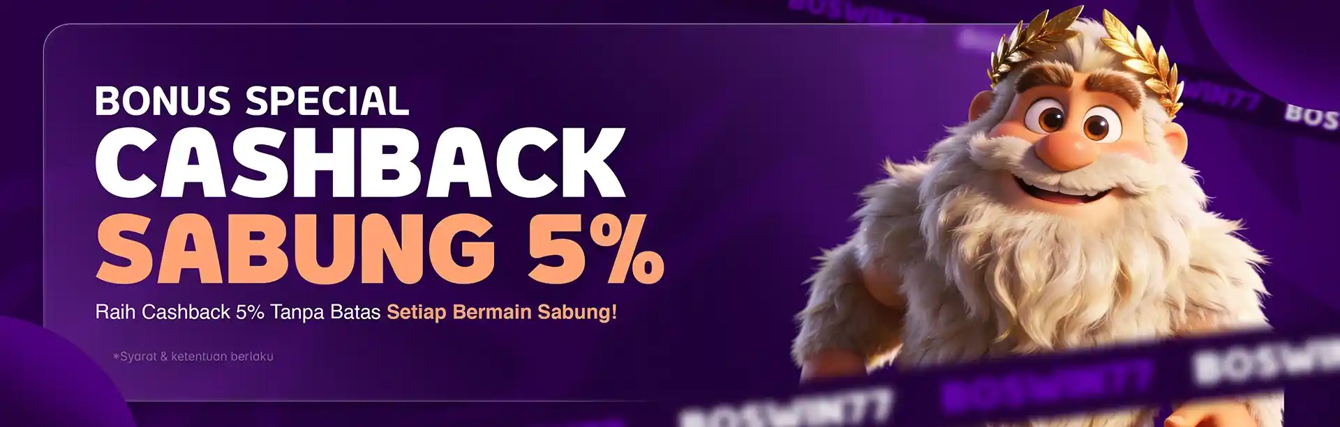CASHBACK SABUNG AYAM 5%