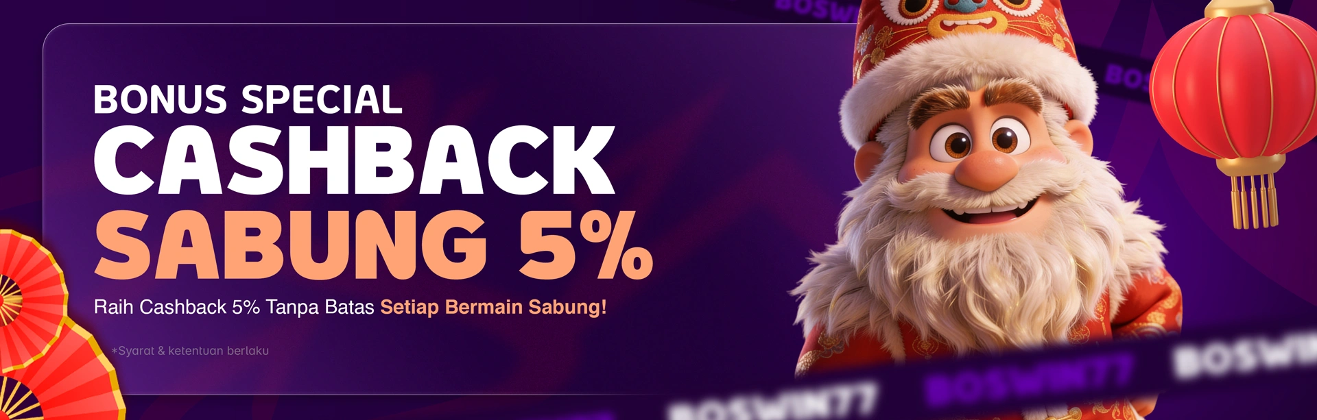 CASHBACK SABUNG AYAM 5%