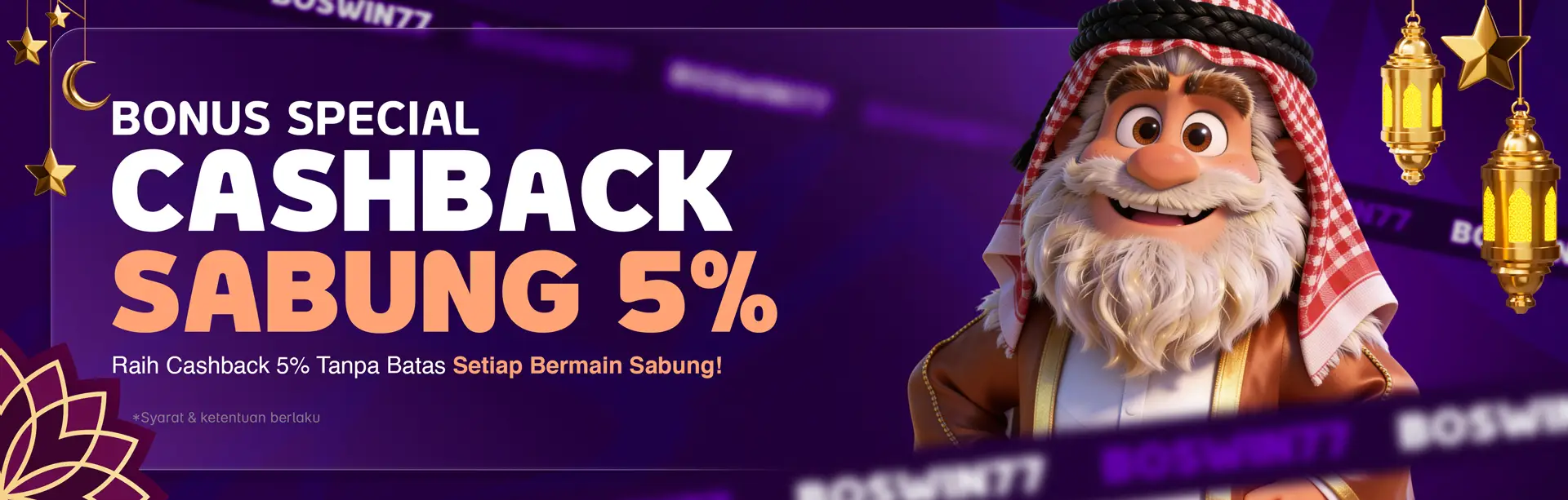 CASHBACK SABUNG AYAM 5%