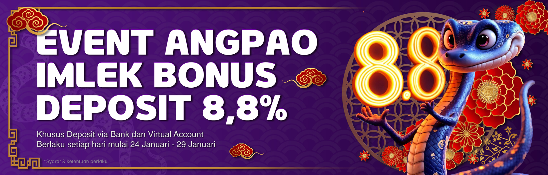 EVENT ANGPAO IMLEK BONUS DEPOSIT 8.8%