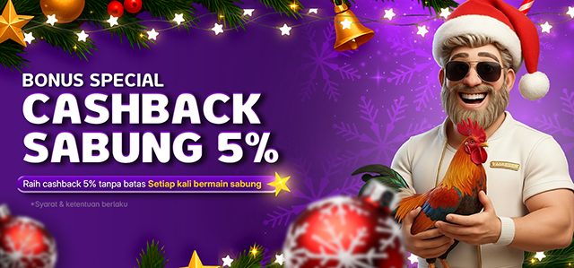 CASHBACK SABUNG AYAM 5%