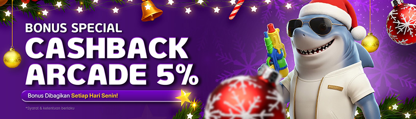 BONUS CASHBACK ARCADE 5%