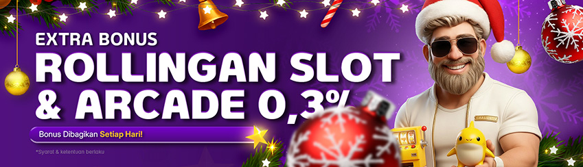 EXTRA BONUS TURNOVER SLOT DAN ARCADE HARIAN 0.3%