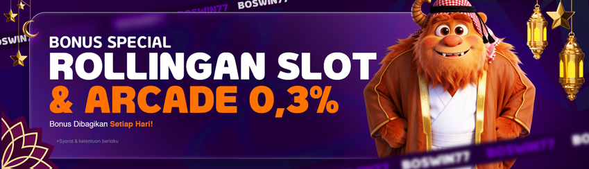 EXTRA BONUS TURNOVER SLOT DAN ARCADE HARIAN 0.3%