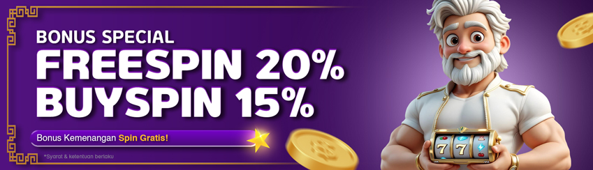 EVENT FREE SPIN 20% & BUY SPIN 15%